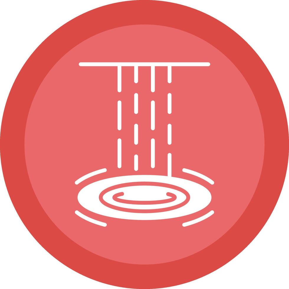 Waterfall Glyph Due Circle Icon Design vector