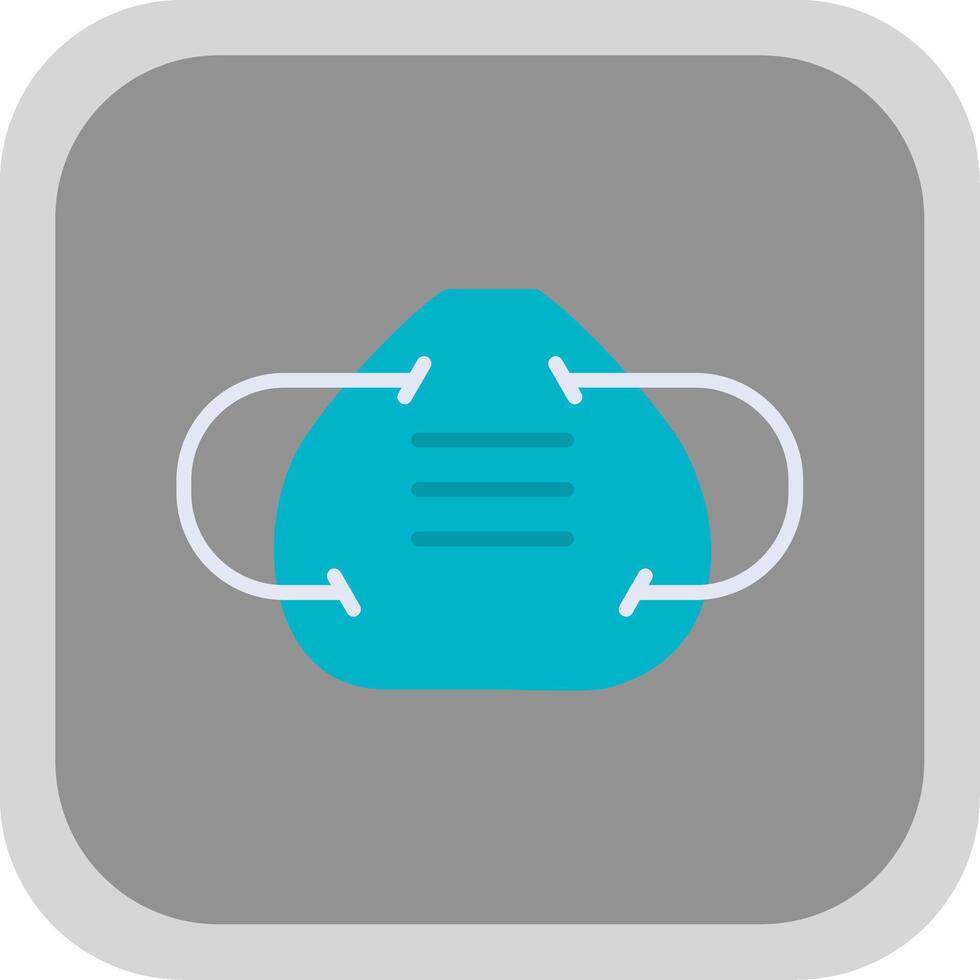 Worker Mask Flat round corner Icon Design vector
