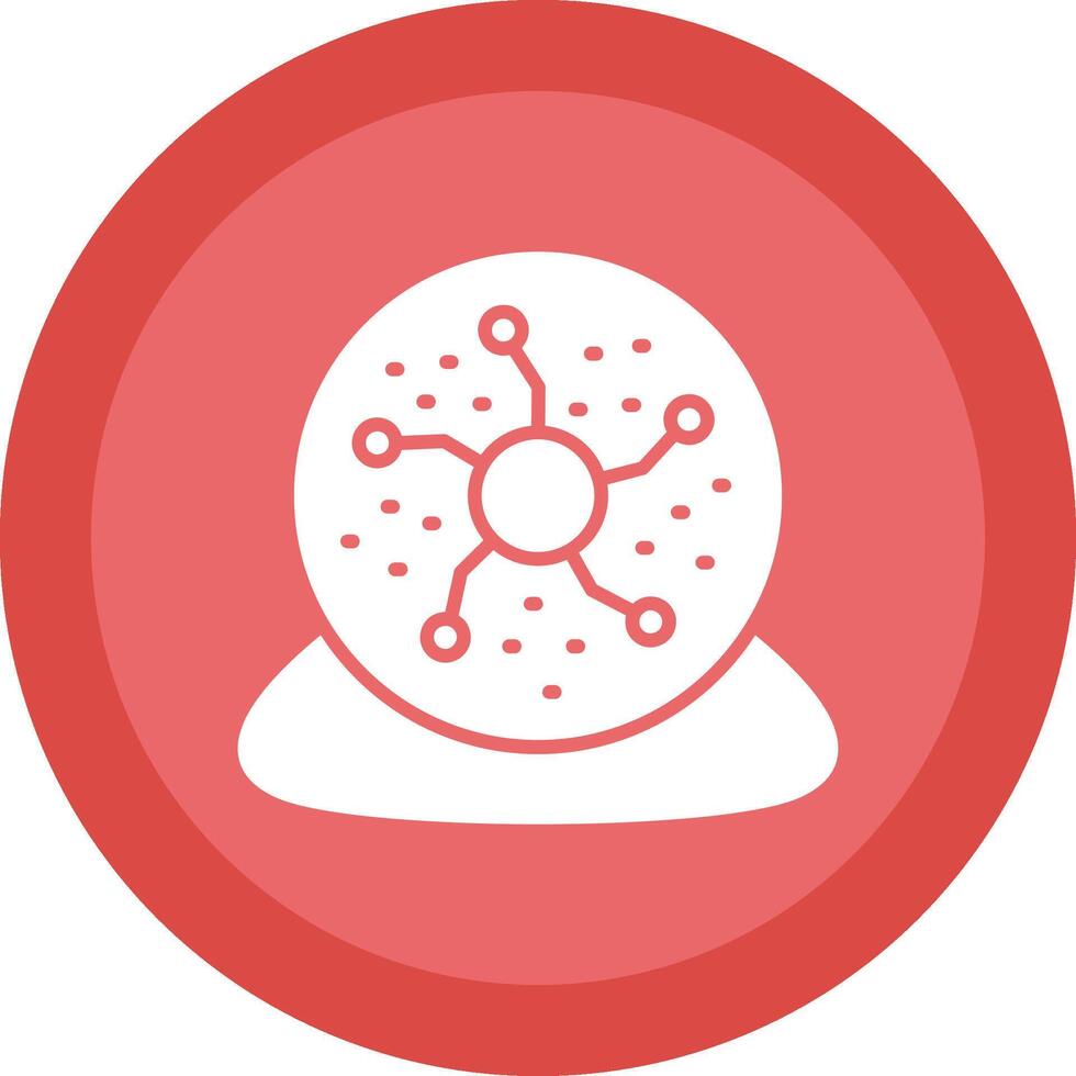 Plasma Ball Glyph Due Circle Icon Design vector
