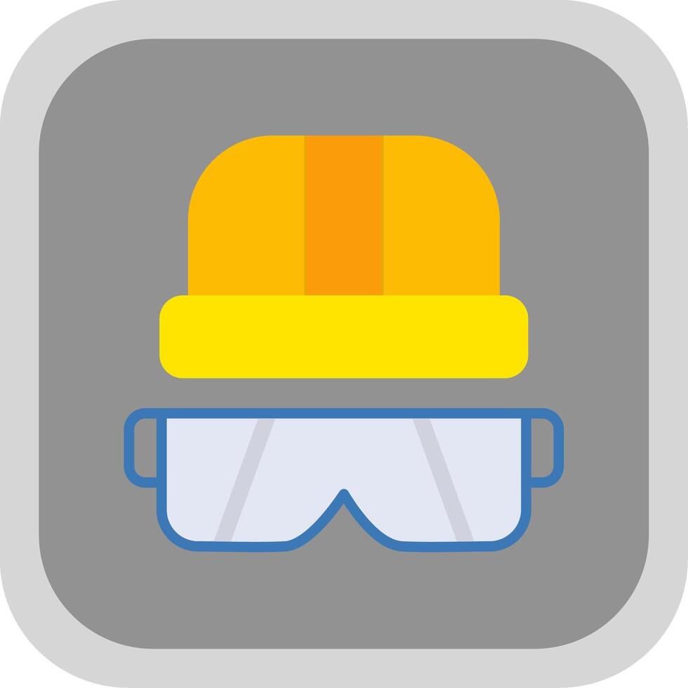 Foreman Gear Flat round corner Icon Design vector