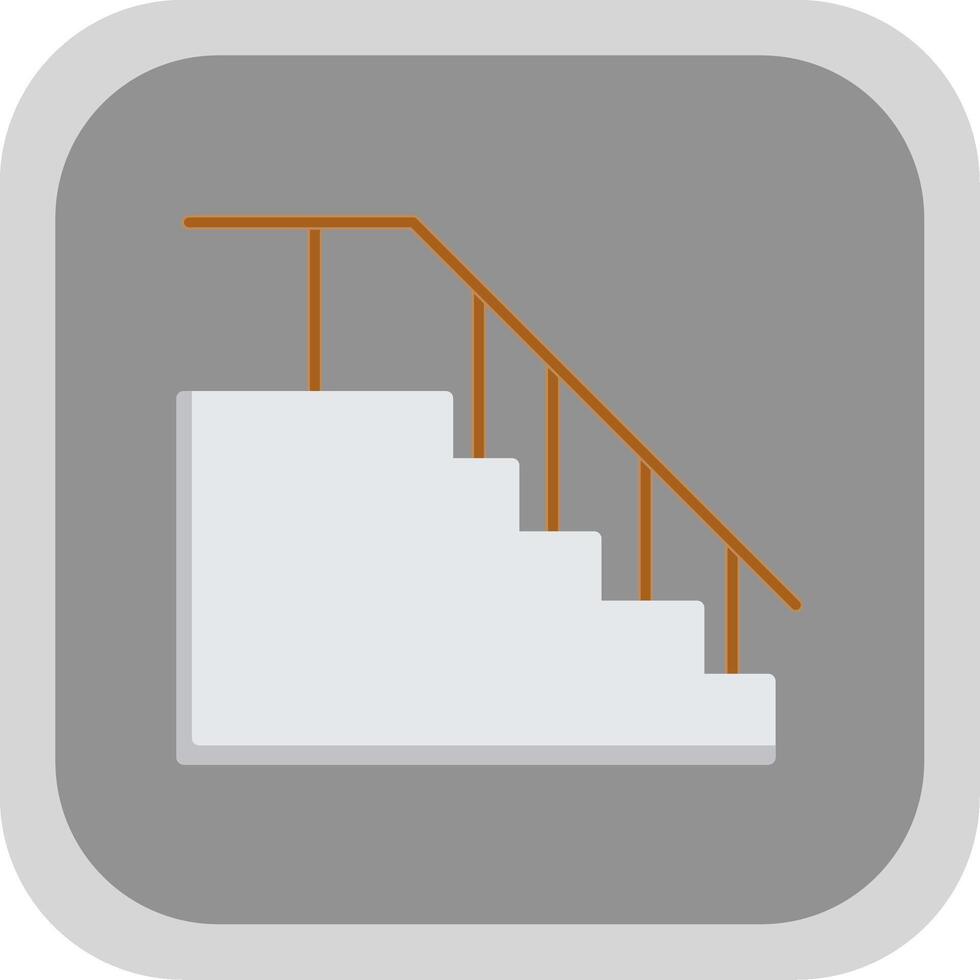 Stairs Flat round corner Icon Design vector