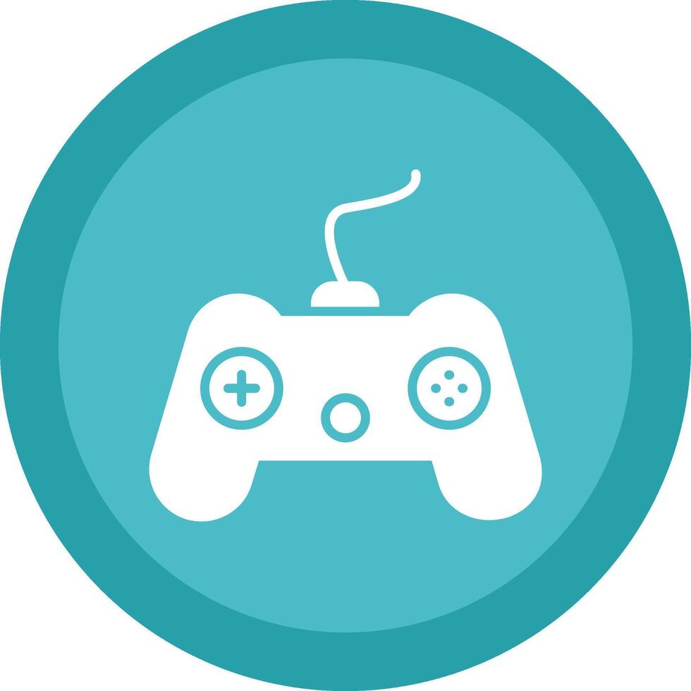 Console Glyph Due Circle Icon Design vector