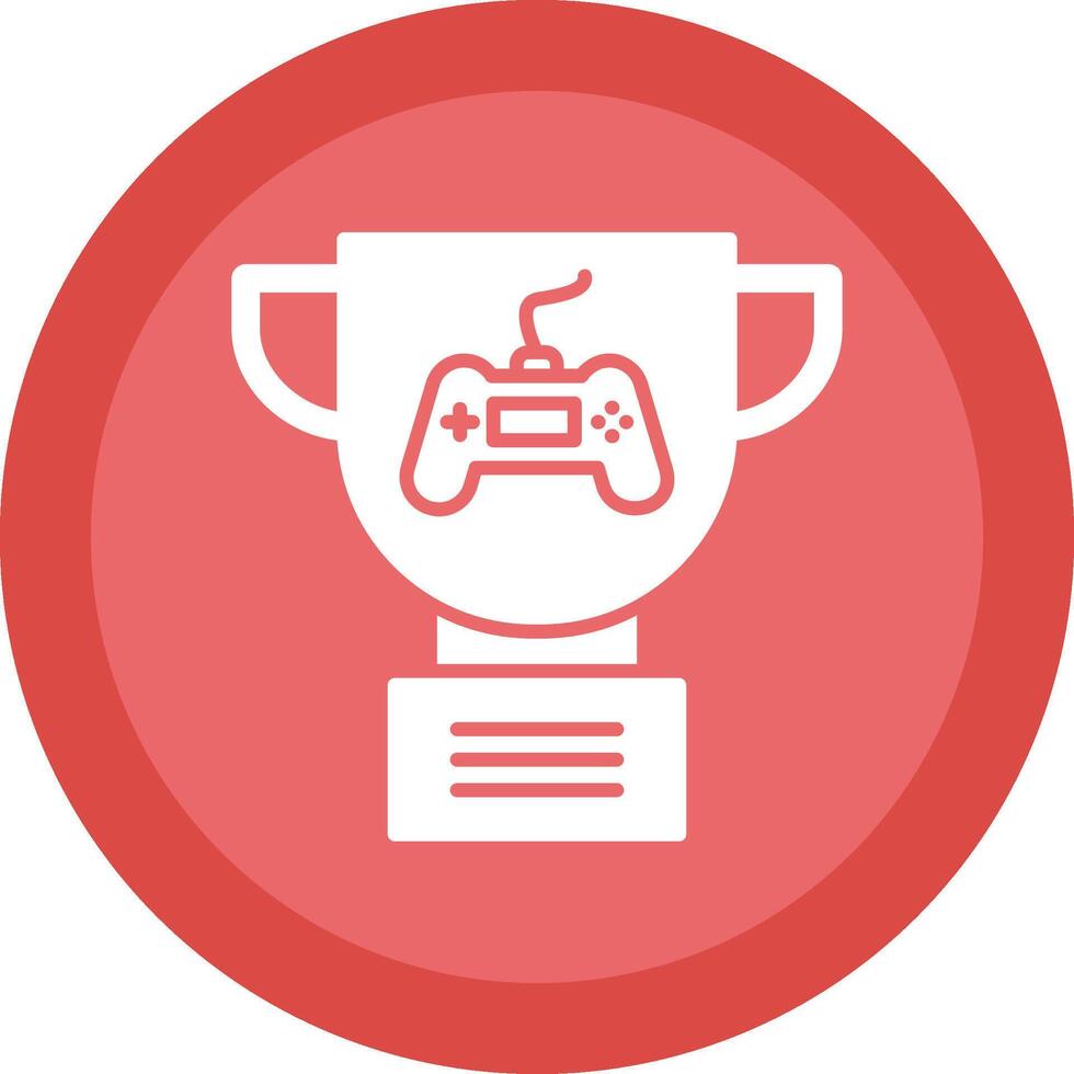 Trophy Glyph Due Circle Icon Design vector