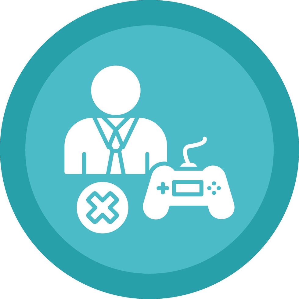 Banned Glyph Due Circle Icon Design vector