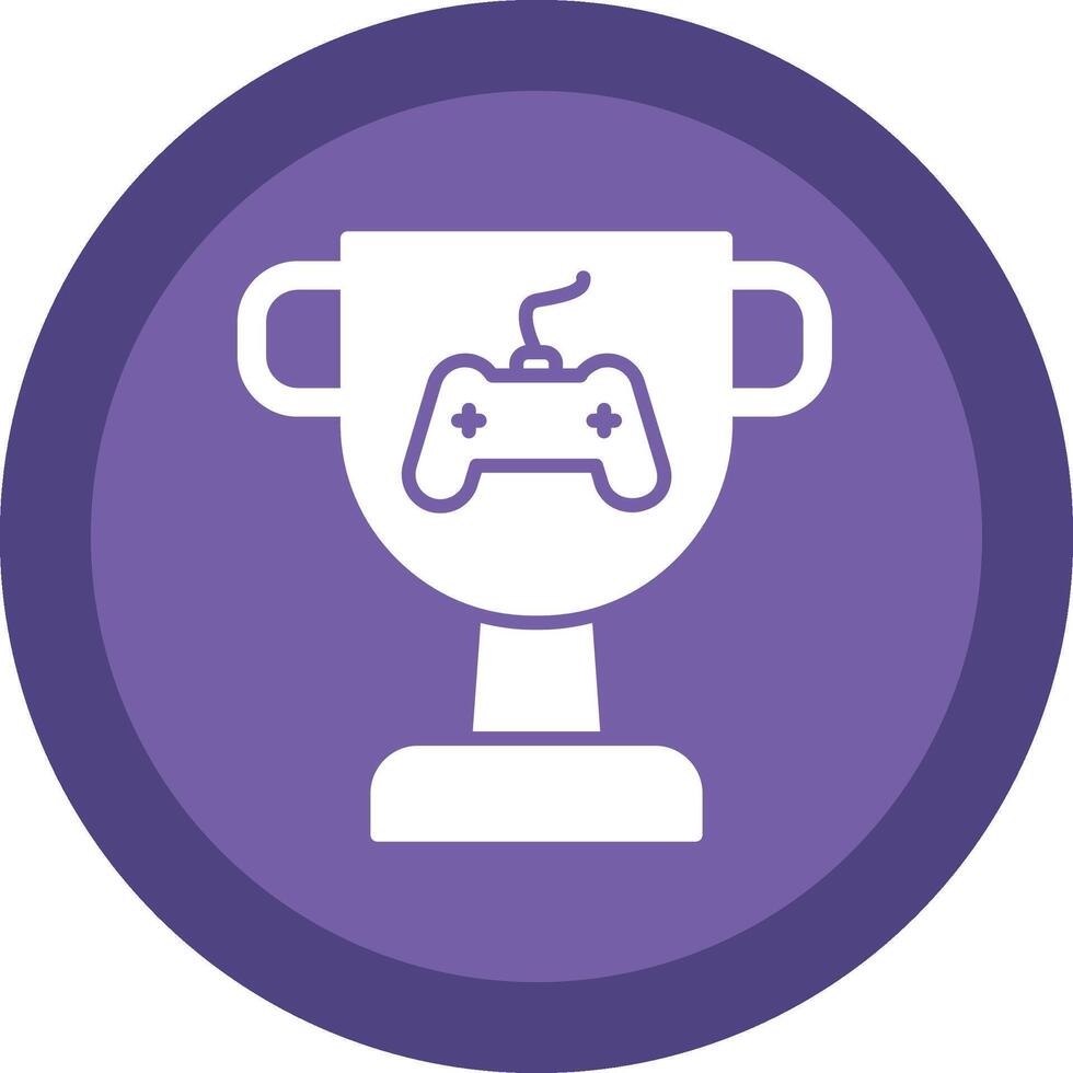 Trophy Glyph Due Circle Icon Design vector