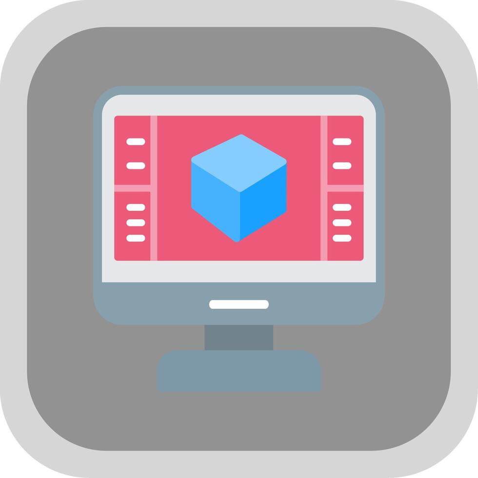Product Design Flat round corner Icon Design vector