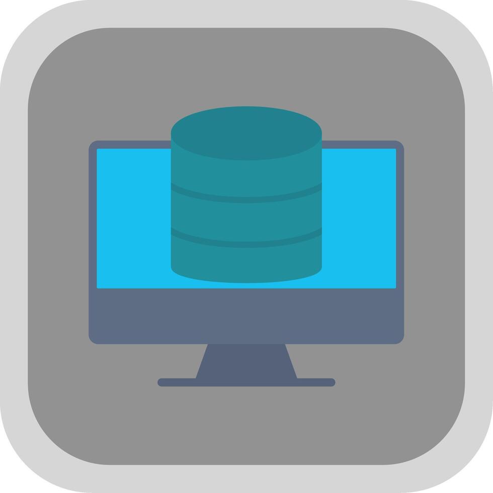 OnLine Circle Multi Circle Database Flat round corner Icon Design vector