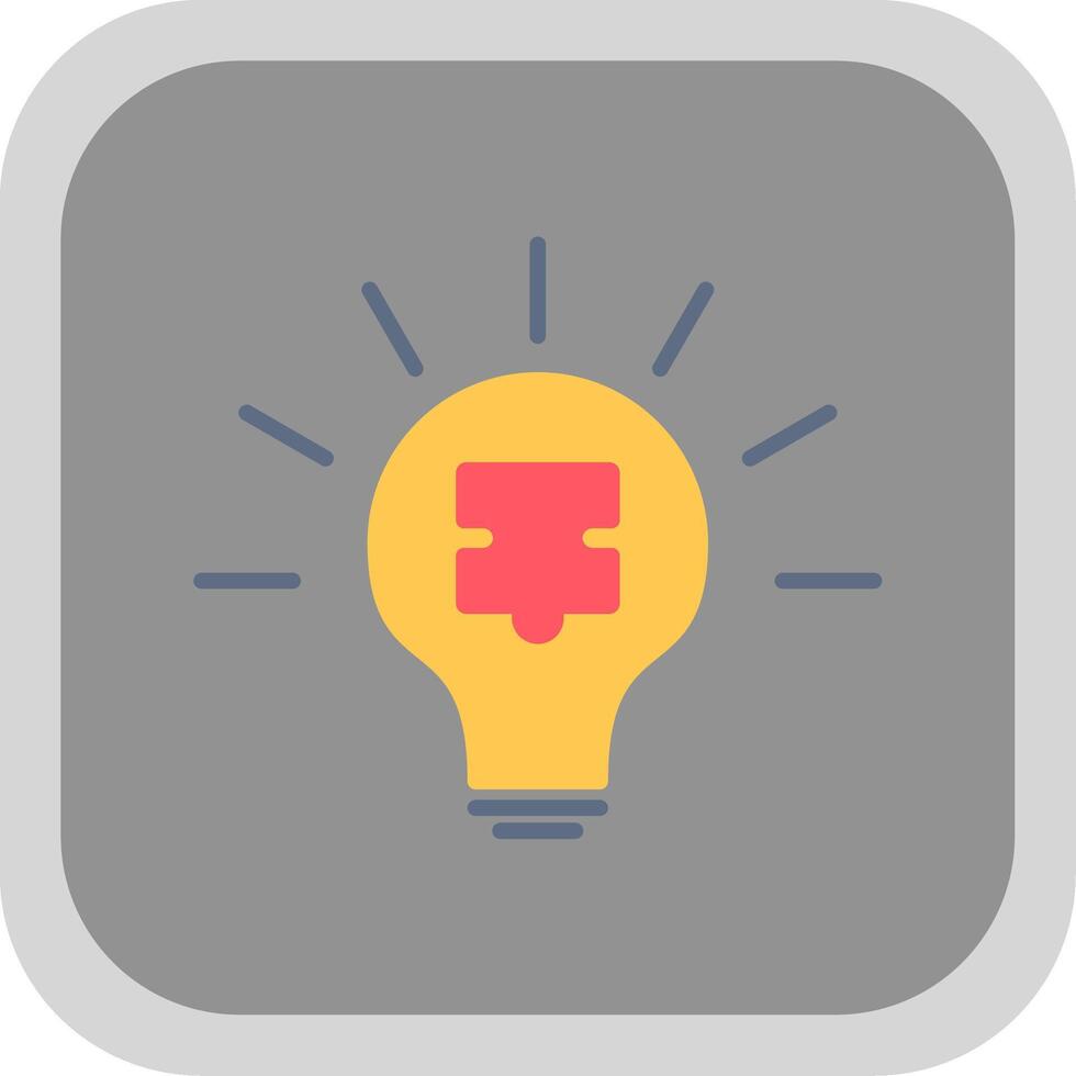 Solution Flat round corner Icon Design vector