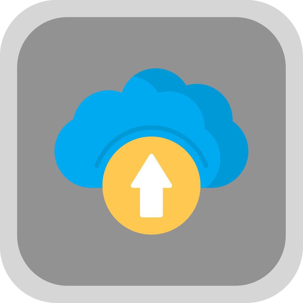 Cloud Drive Flat round corner Icon Design vector