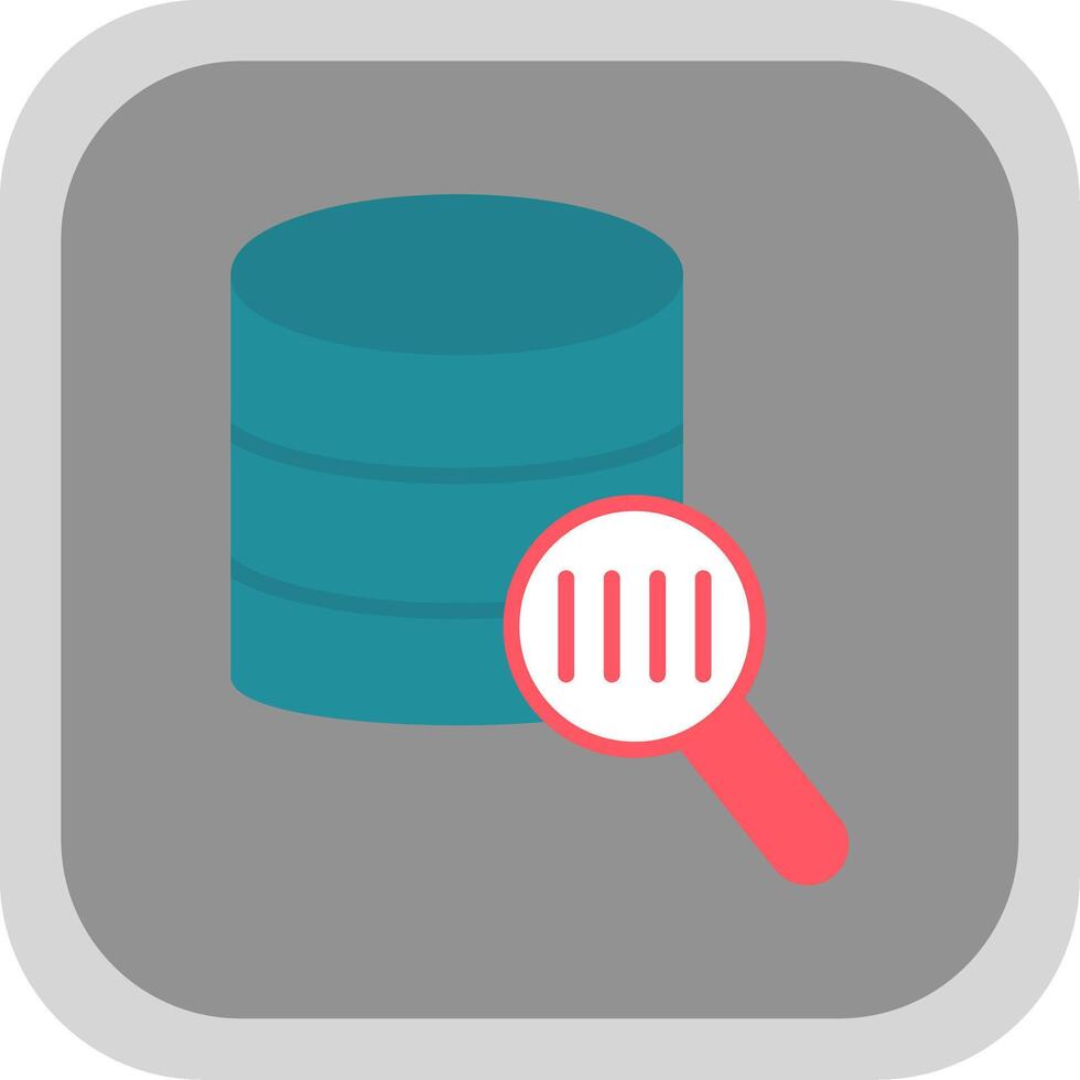 Database Scanning Flat round corner Icon Design vector