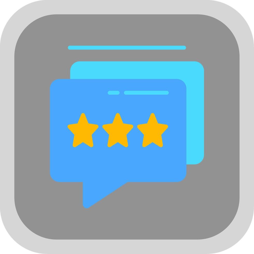 Feedback Chat Flat round corner Icon Design vector