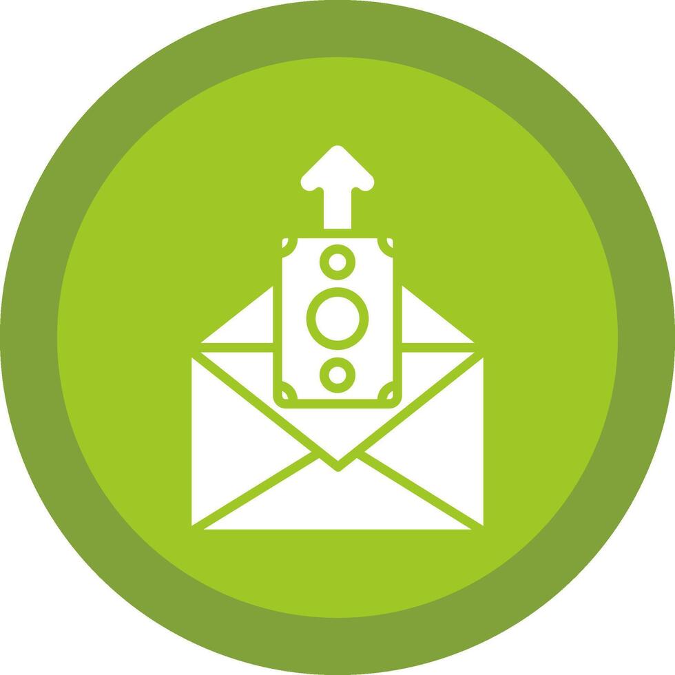 Wages Glyph Due Circle Icon Design vector