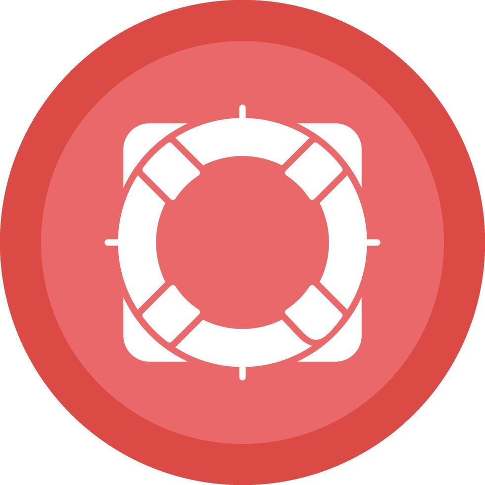 Rescue Buoy Glyph Due Circle Icon Design vector