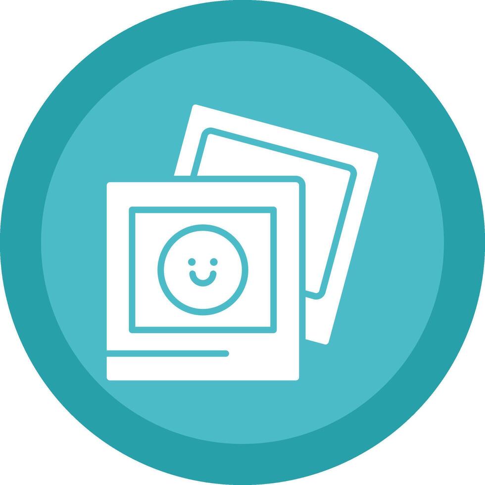 Photograph Glyph Due Circle Icon Design vector