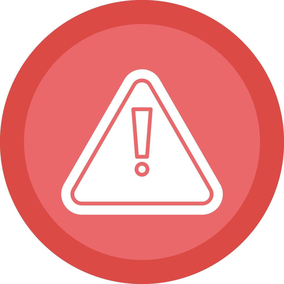 Warning Sign Glyph Due Circle Icon Design vector