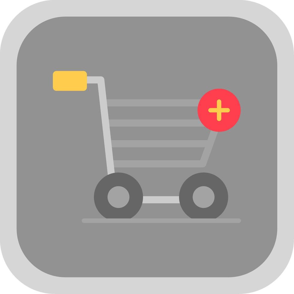 Add to Cart Flat round corner Icon Design vector