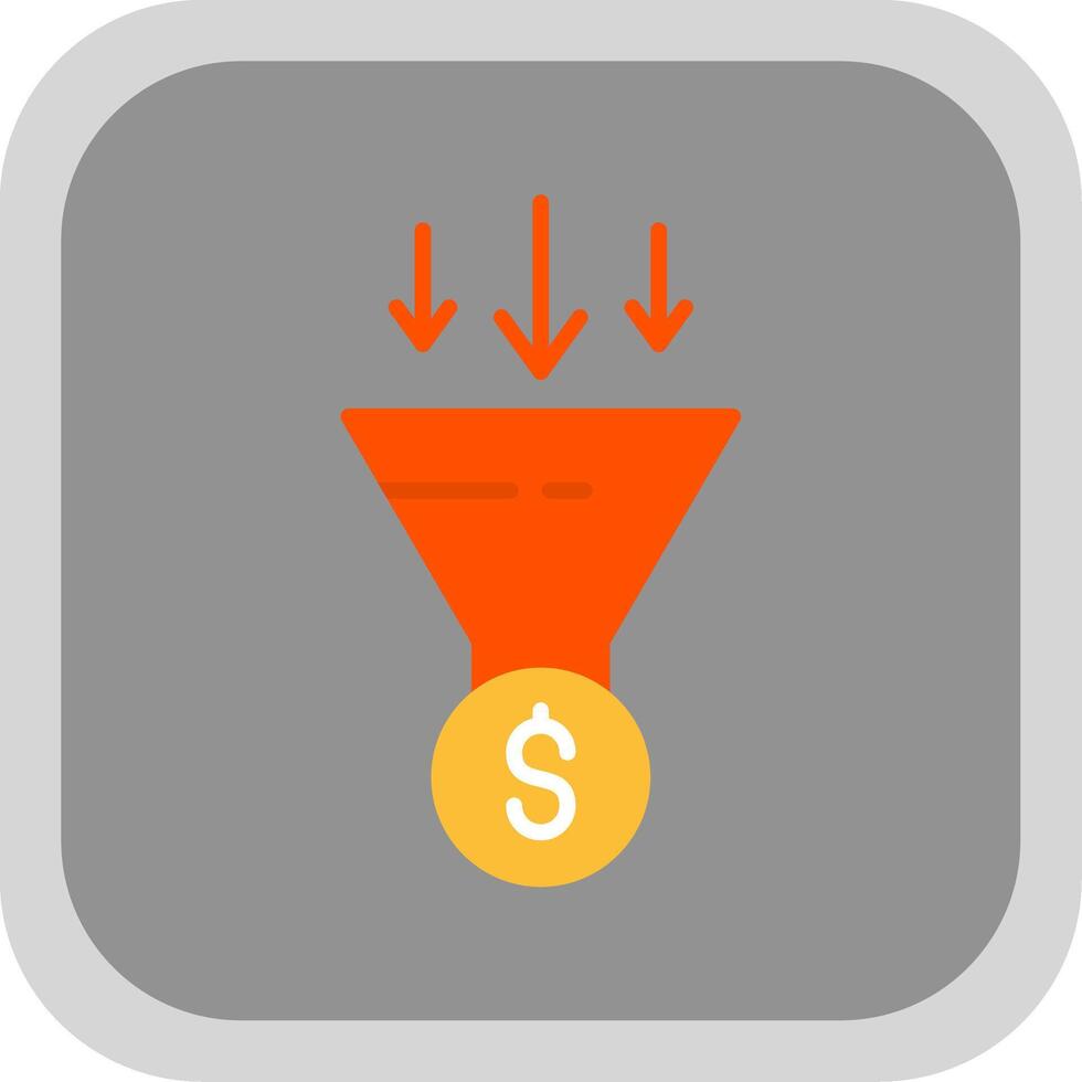 Conversion Optimization Flat round corner Icon Design vector