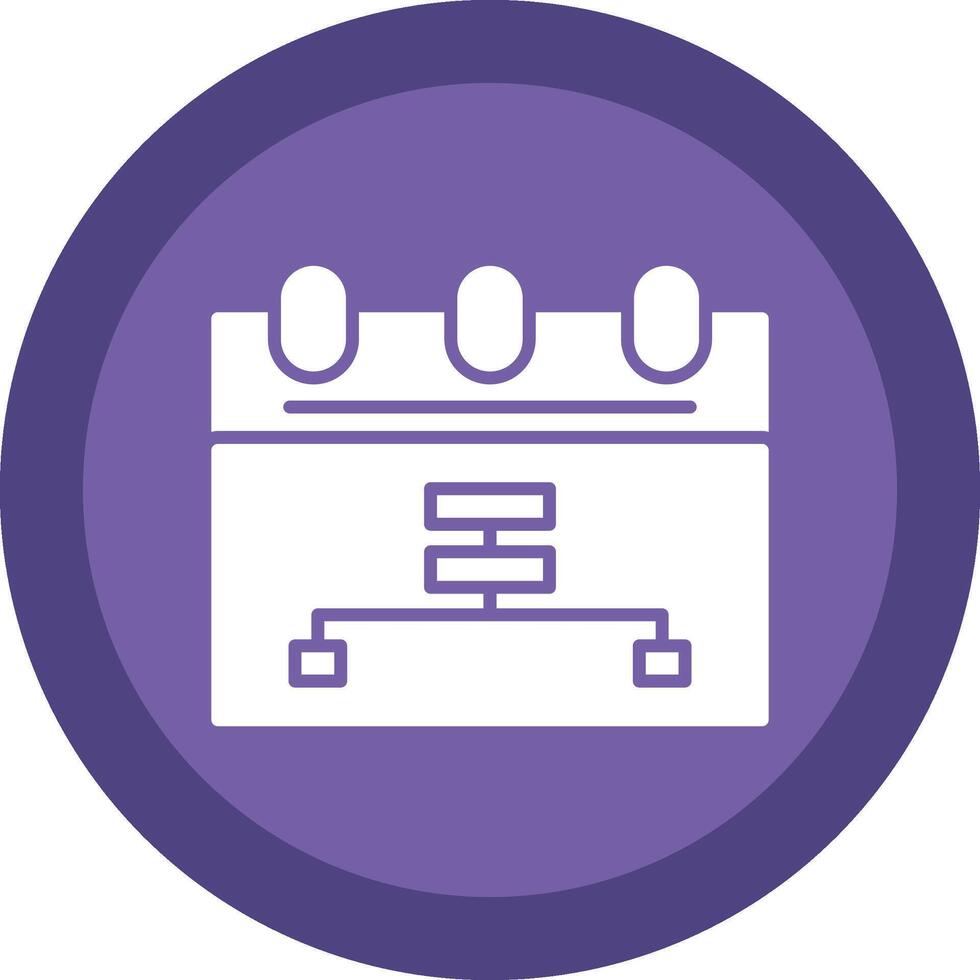 Calendar Glyph Due Circle Icon Design vector