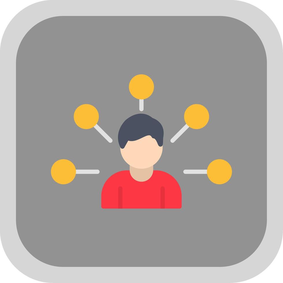 Communities Networks Flat round corner Icon Design vector