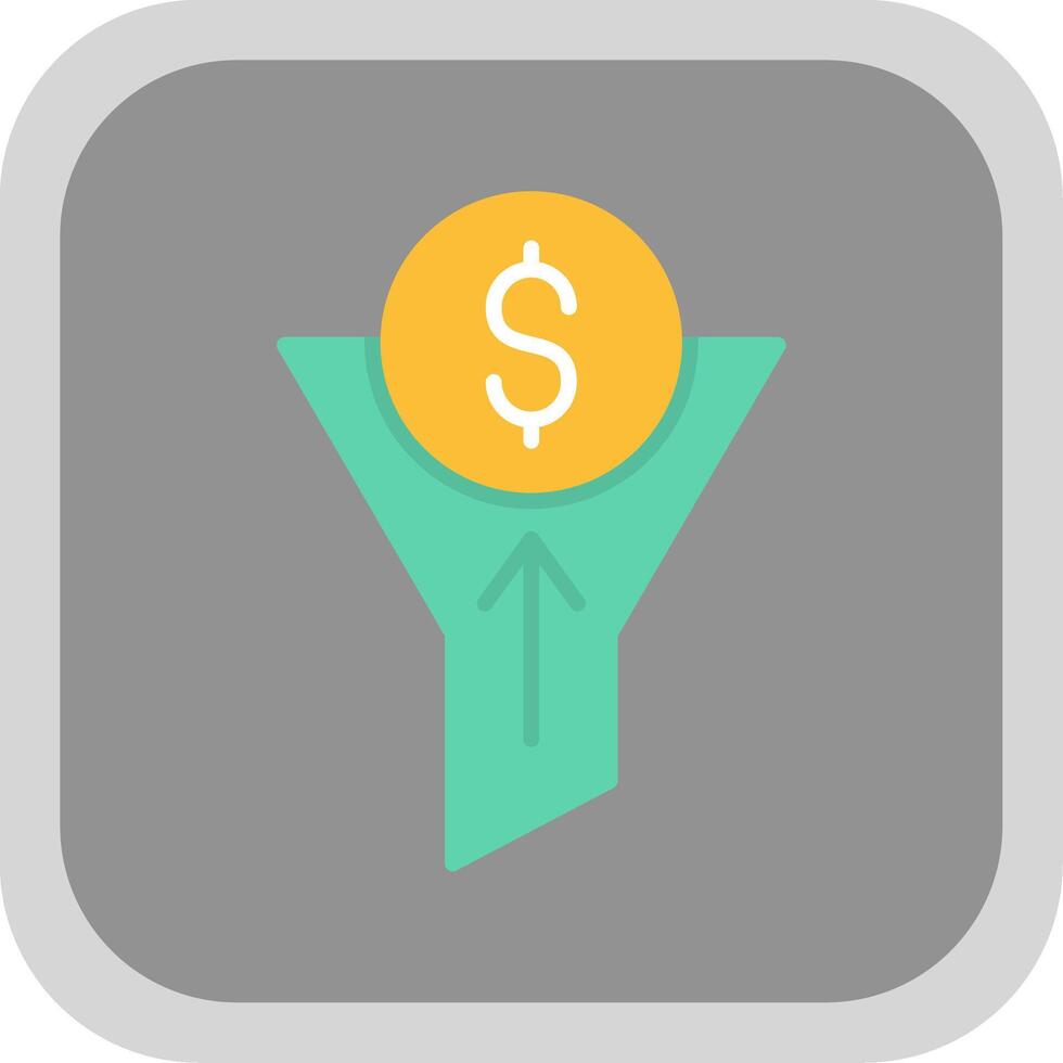 Traffic Conversion Flat round corner Icon Design vector