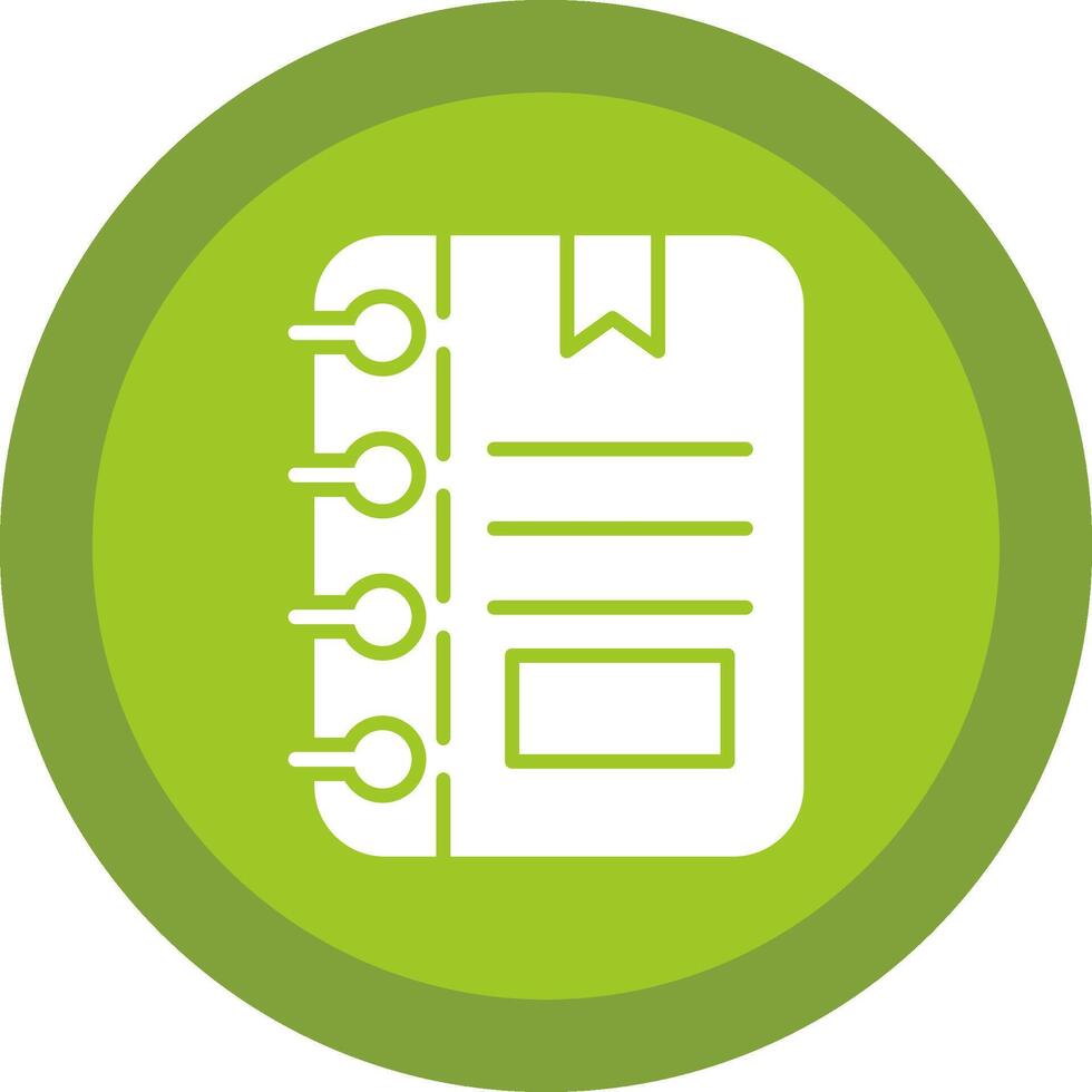 Note Glyph Due Circle Icon Design vector