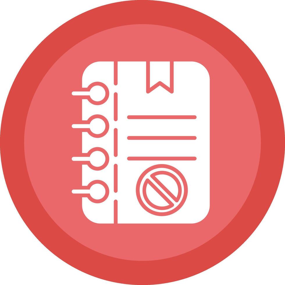 Notes Glyph Due Circle Icon Design vector