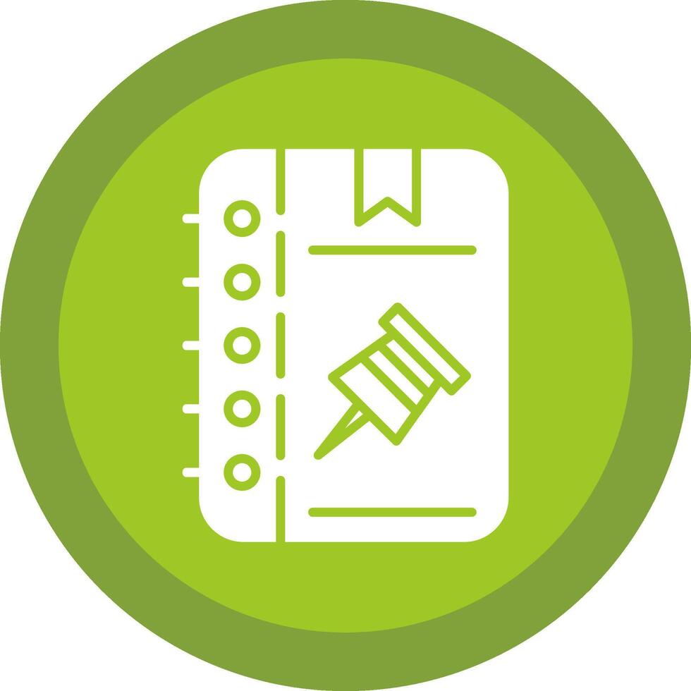 Push Pin Glyph Due Circle Icon Design vector
