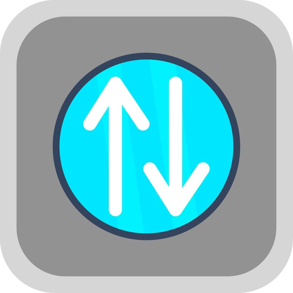 Swap Flat round corner Icon Design vector