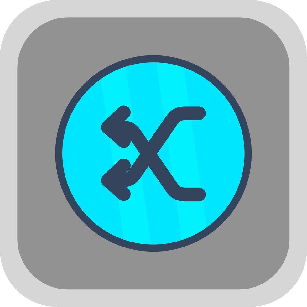 Shuffle Flat round corner Icon Design vector