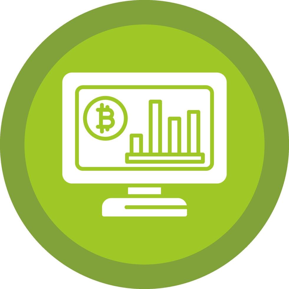 Stock Market Glyph Due Circle Icon Design vector