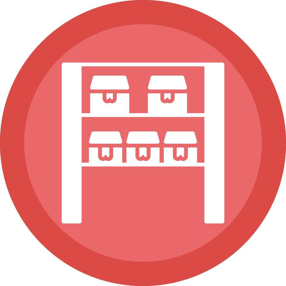 Storage Glyph Due Circle Icon Design vector