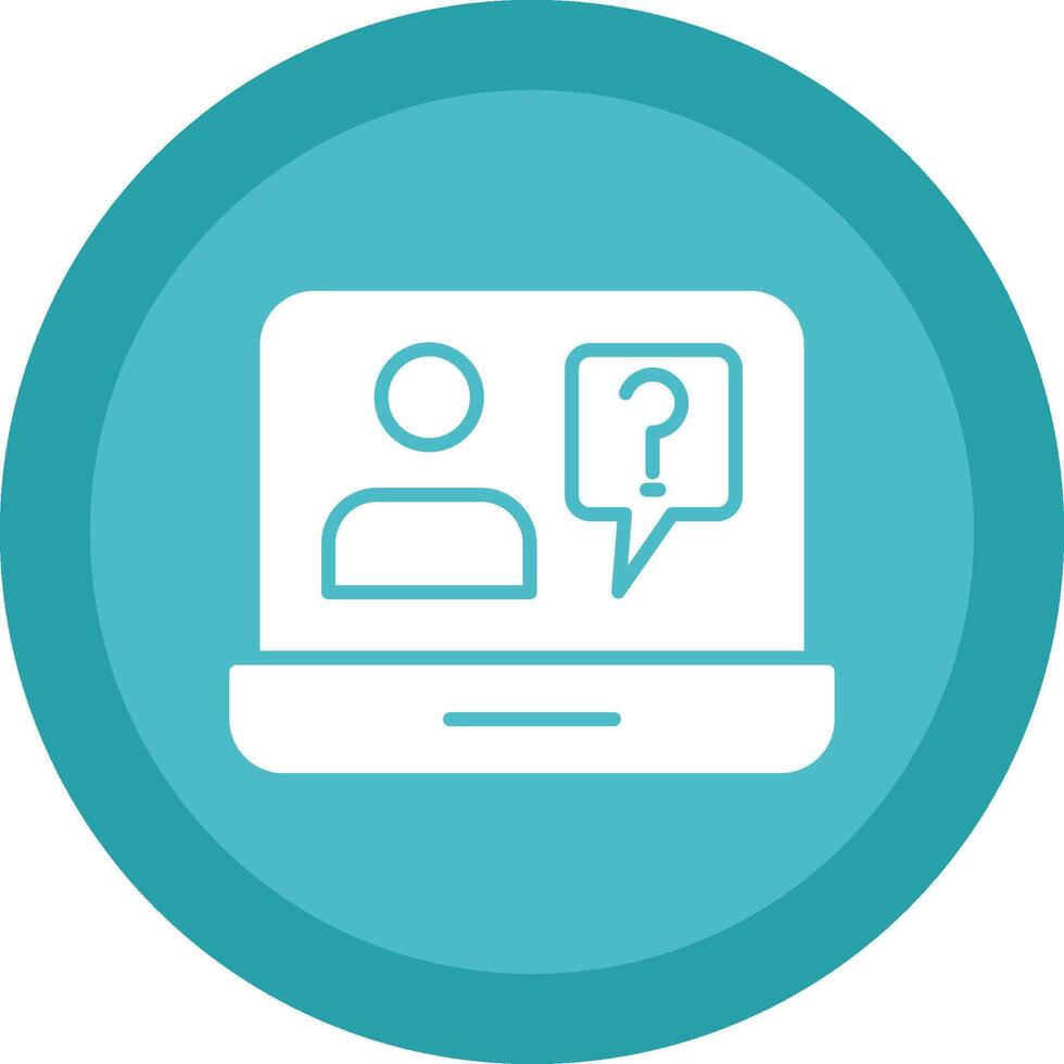 Webinar Glyph Due Circle Icon Design vector