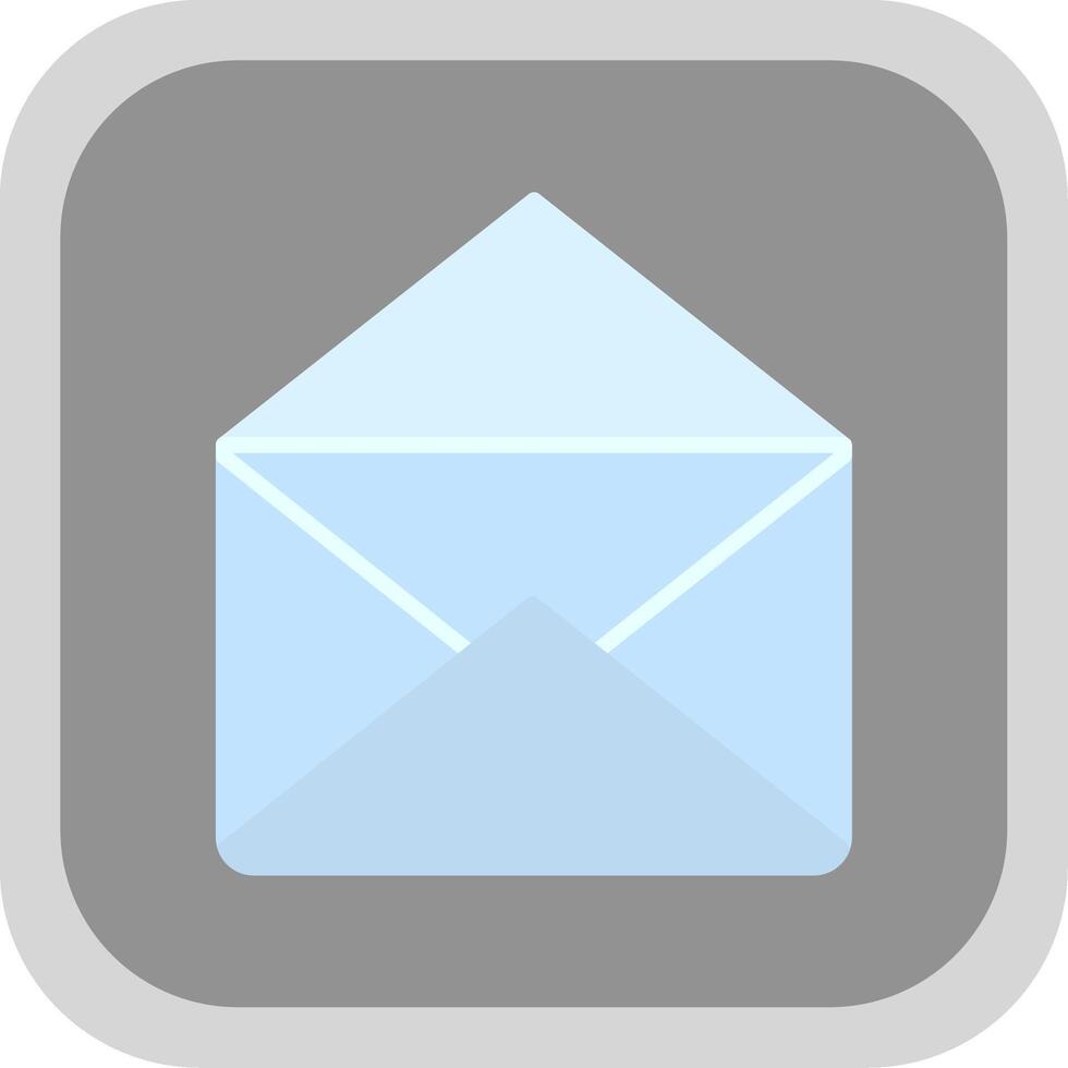 Mail Flat round corner Icon Design vector