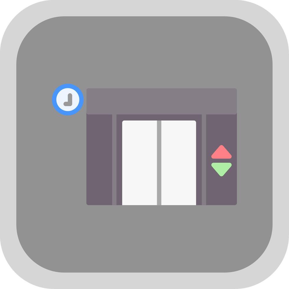 Elevator Flat round corner Icon Design vector