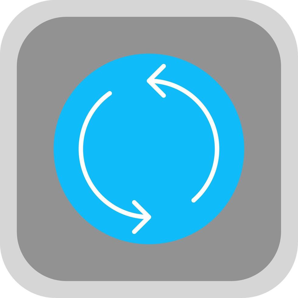 Repeat Flat round corner Icon Design vector