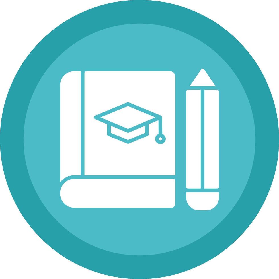 Treatise Glyph Due Circle Icon Design vector