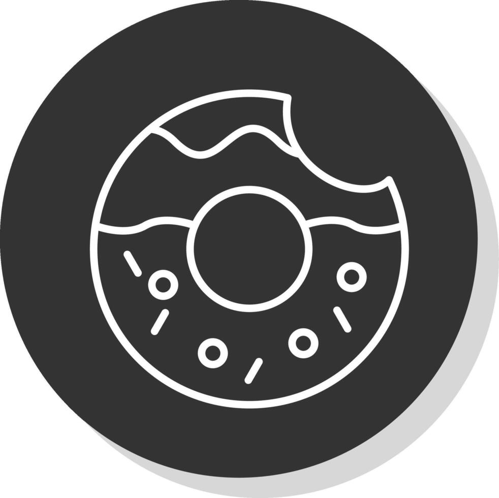Donut Glyph Due Circle Icon Design vector