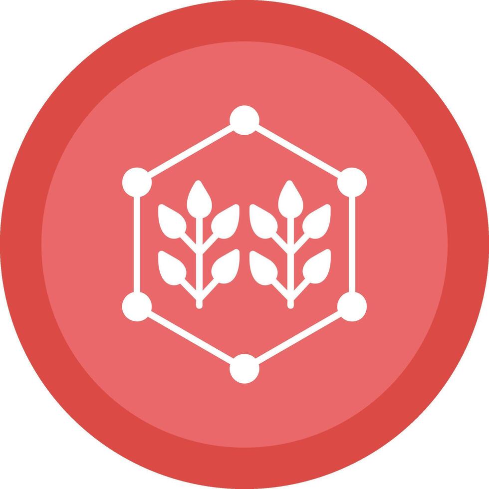Connected Farming Glyph Due Circle Icon Design vector