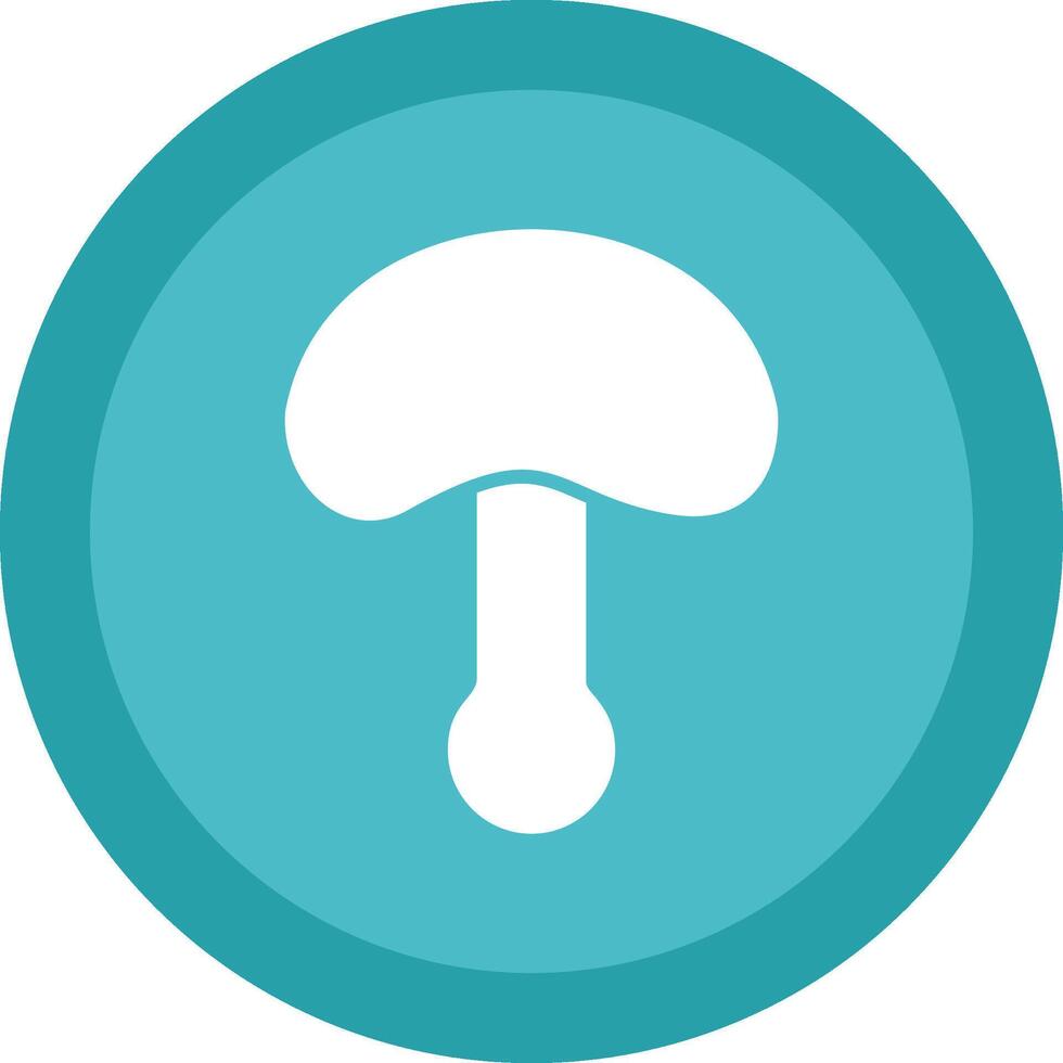 Mushroom Glyph Due Circle Icon Design vector