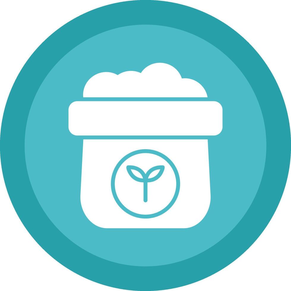 Fertilizer Glyph Due Circle Icon Design vector