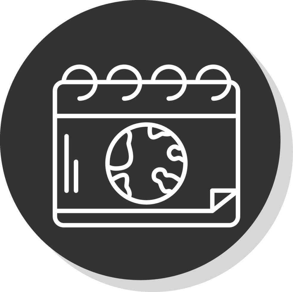 Earth Day Glyph Due Circle Icon Design vector