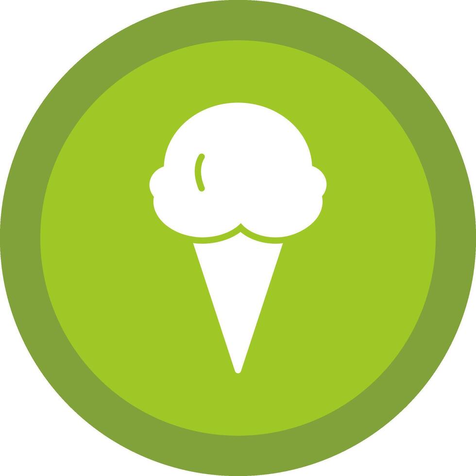 Ice Cream Glyph Due Circle Icon Design vector