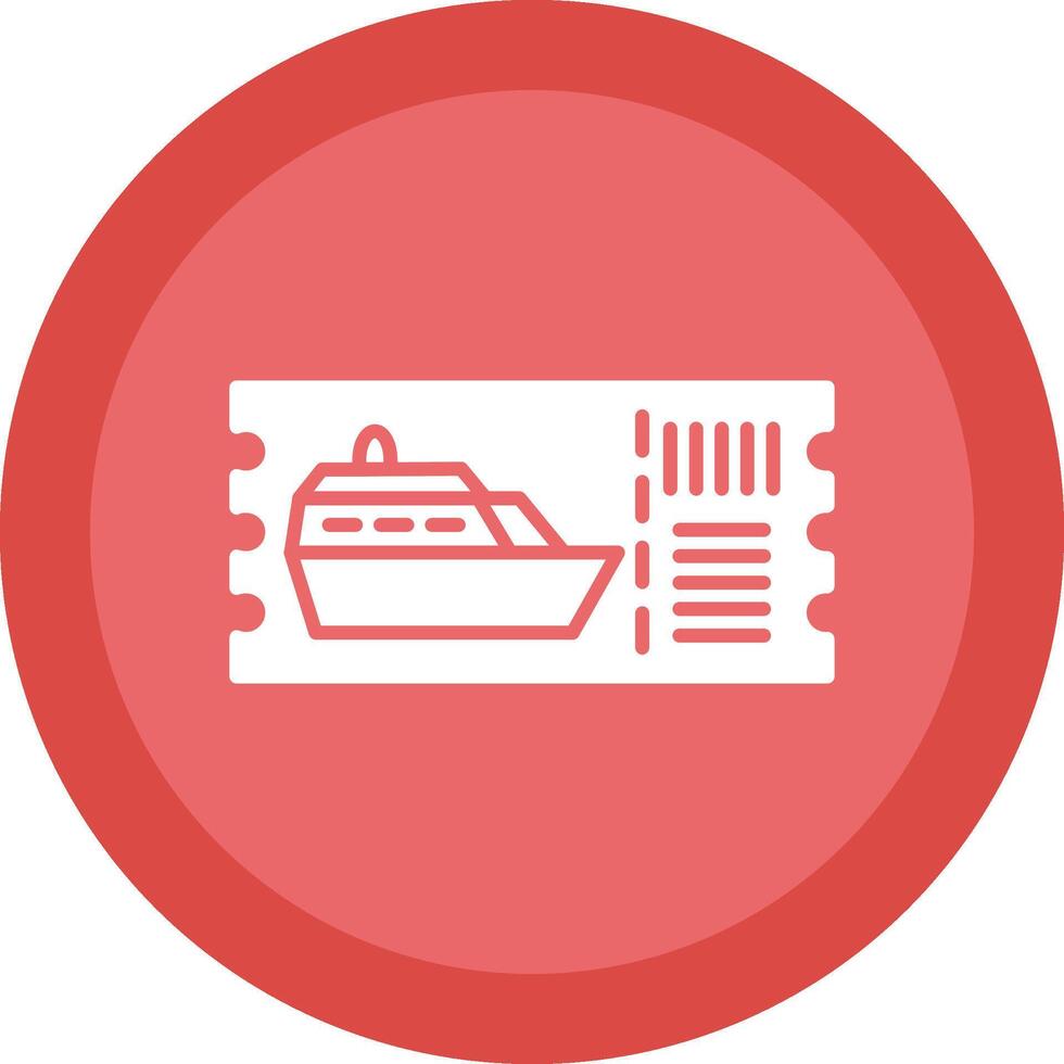 Cruise Ticket Glyph Due Circle Icon Design vector