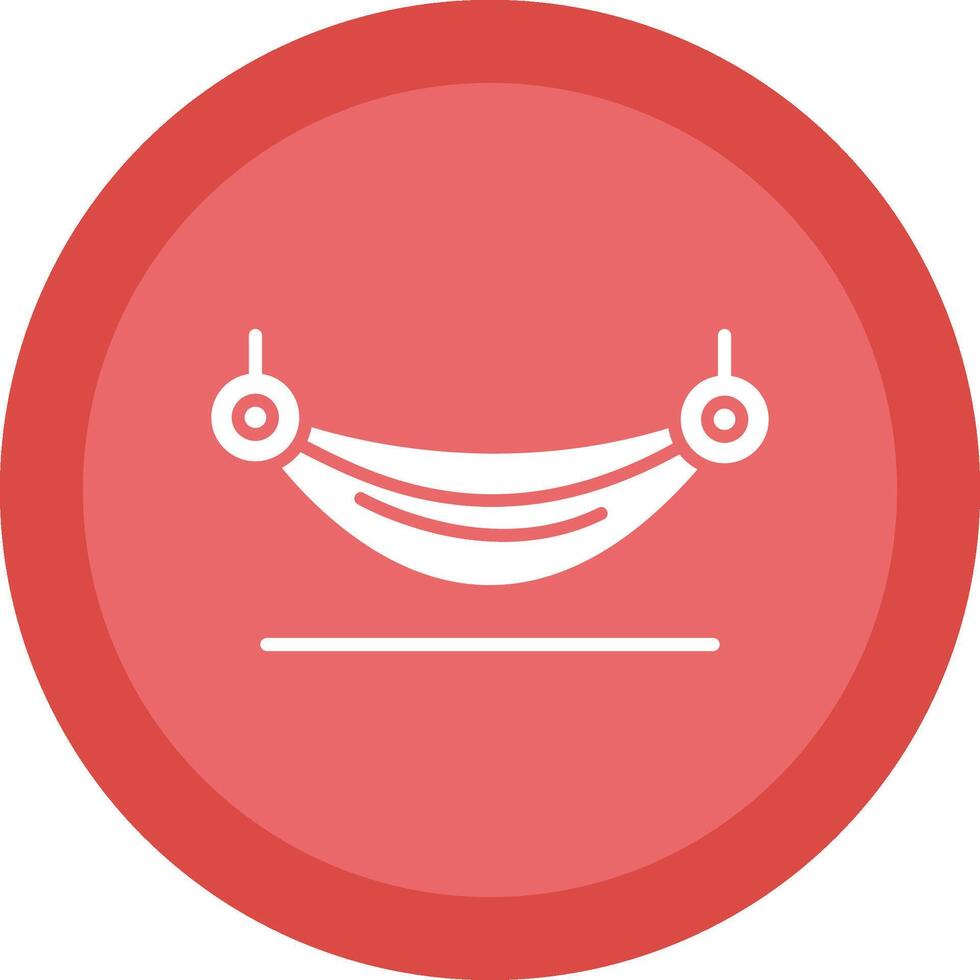 Hammock Glyph Due Circle Icon Design vector