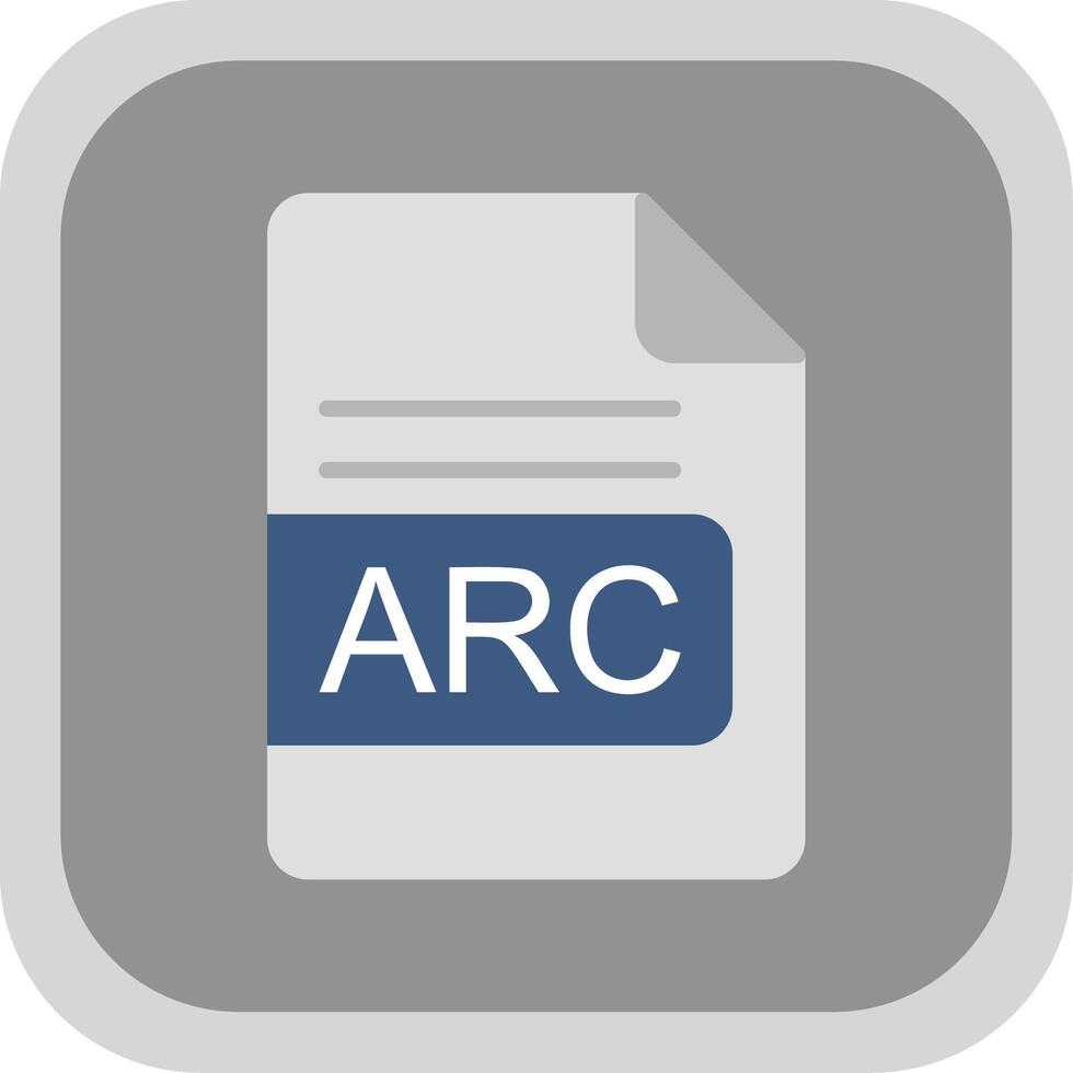 ARC File Format Flat round corner Icon Design vector