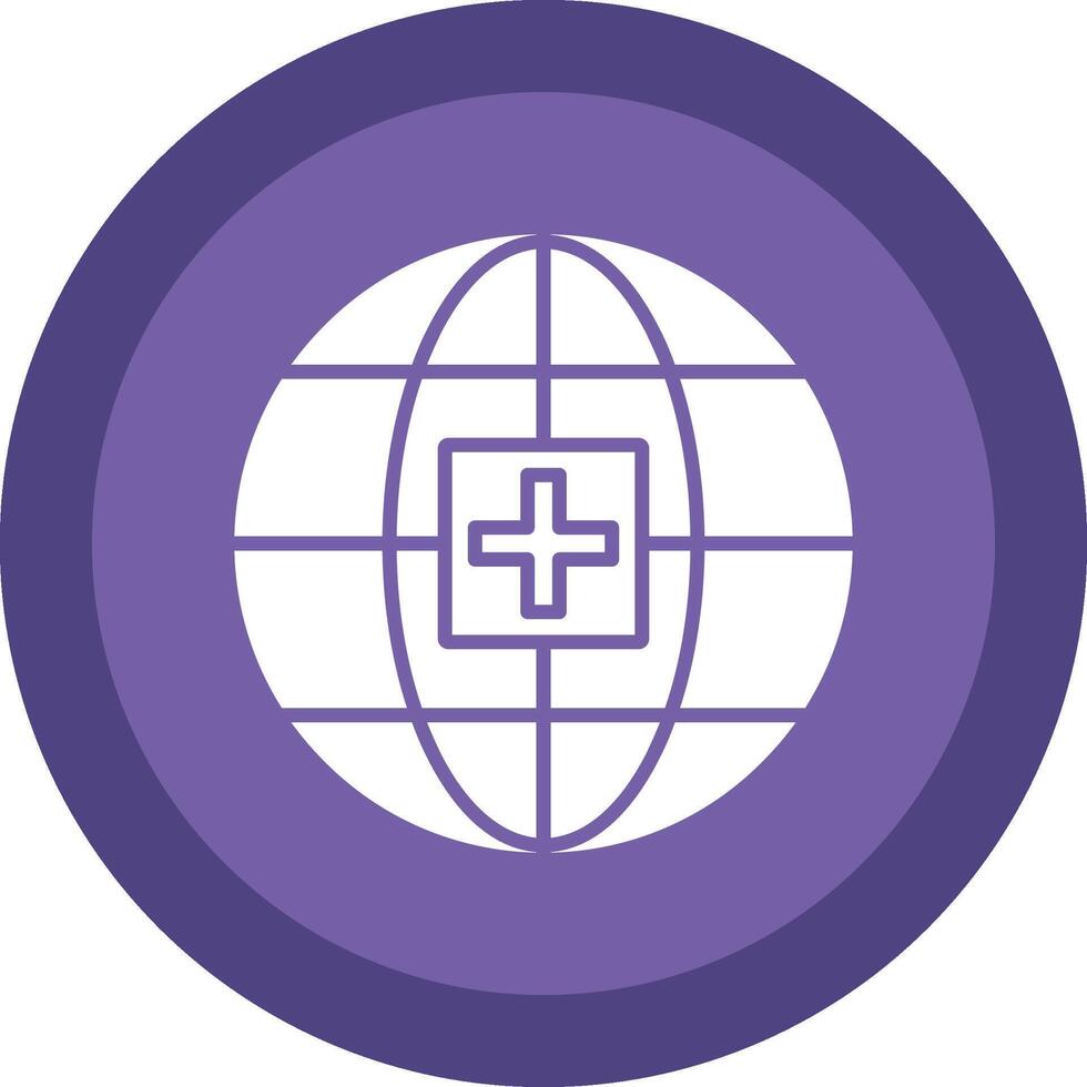 Global Medical Service Glyph Due Circle Icon Design vector