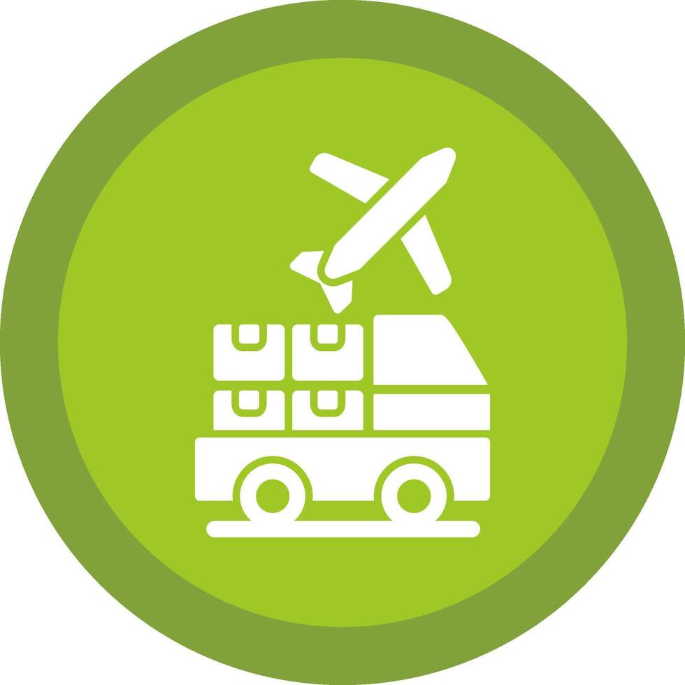 Logistic Service Provider Glyph Due Circle Icon Design vector