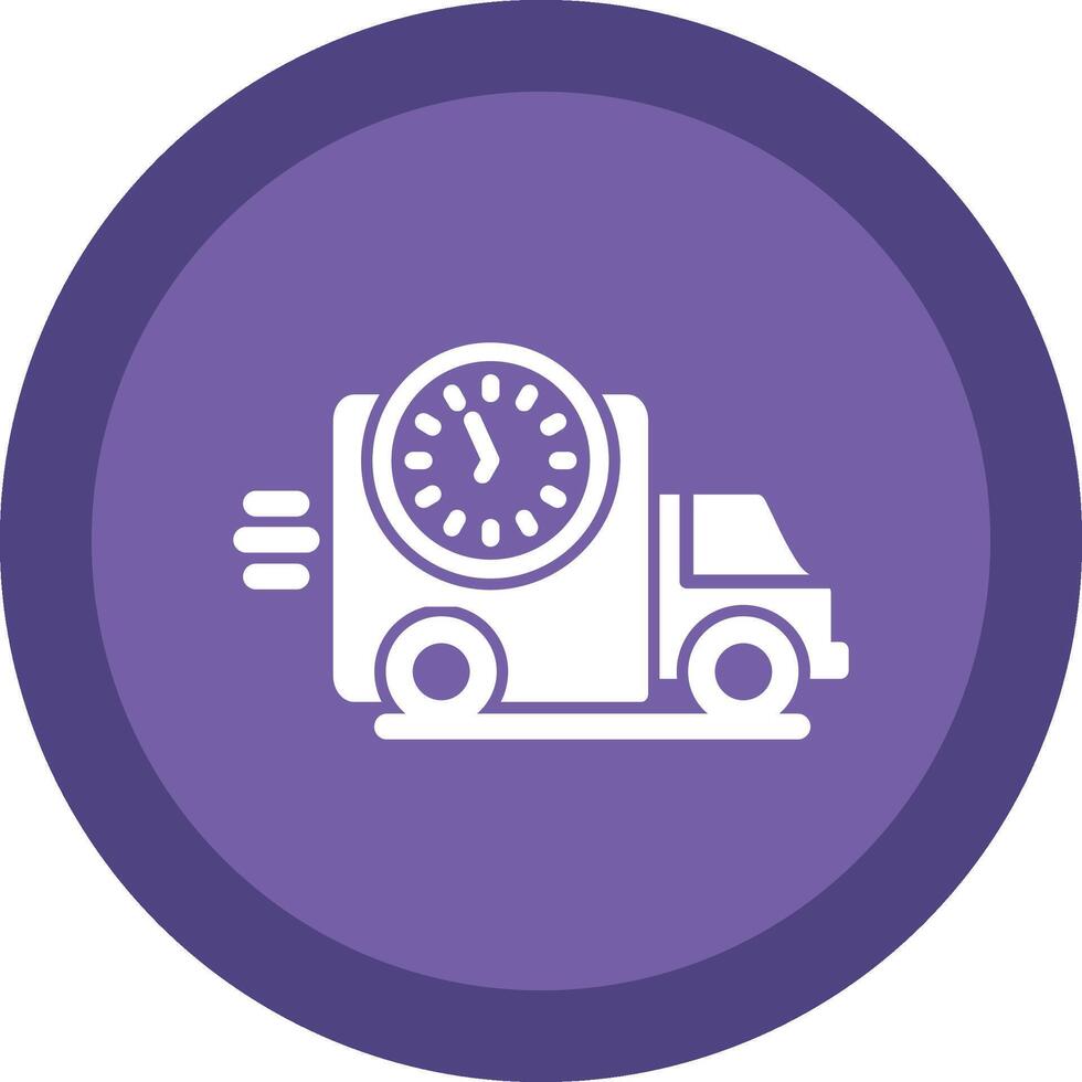 Delivery Time Glyph Due Circle Icon Design vector