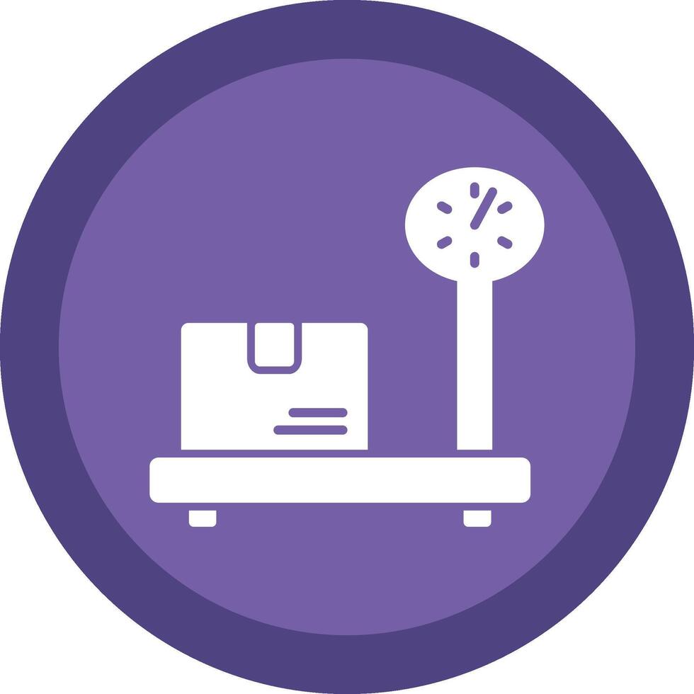 Weighting Glyph Due Circle Icon Design vector