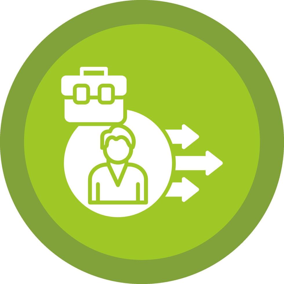 Leadership Approach Glyph Due Circle Icon Design vector